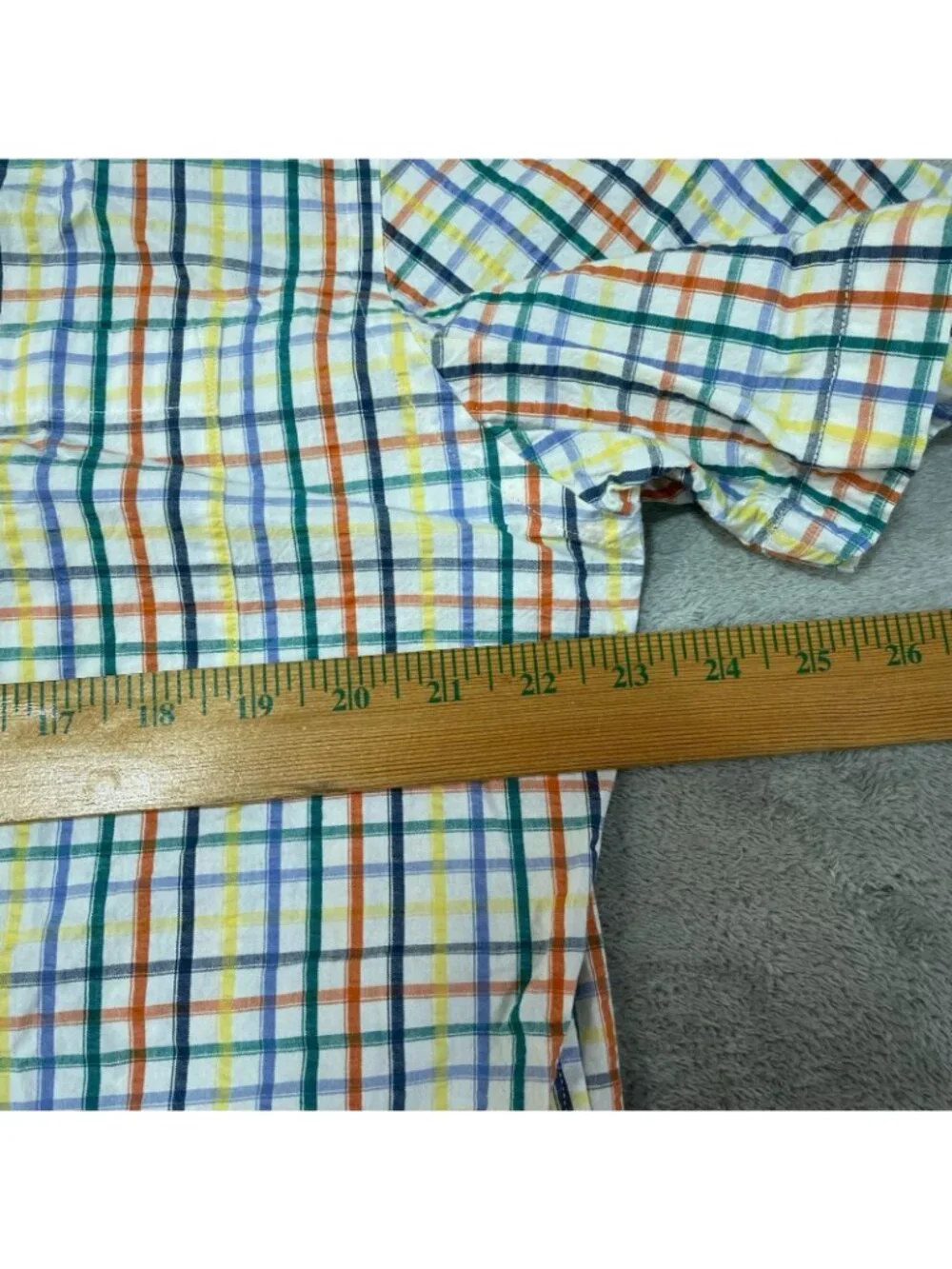 Banana Republic Textured Men's L Plaid Button-Down Shirt Standard Fit C0922